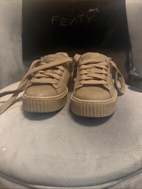 Fenty Beauty Women’s Platform Sneakers in Taupe
